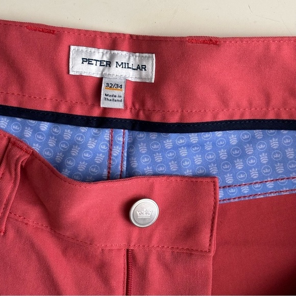 Peter Millar Men’s Performance Five-Pocket Pant Cape Red 32x34 New - Picture 6 of 9